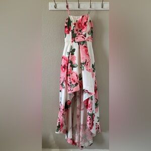 Junior girls’ floral high-low dress - size 5